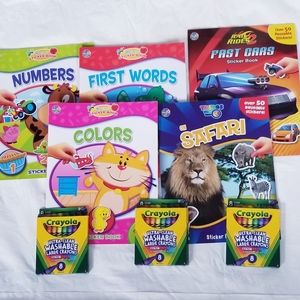 Toddler's New Workbook, Stickers and Crayons